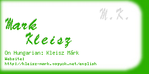 mark kleisz business card